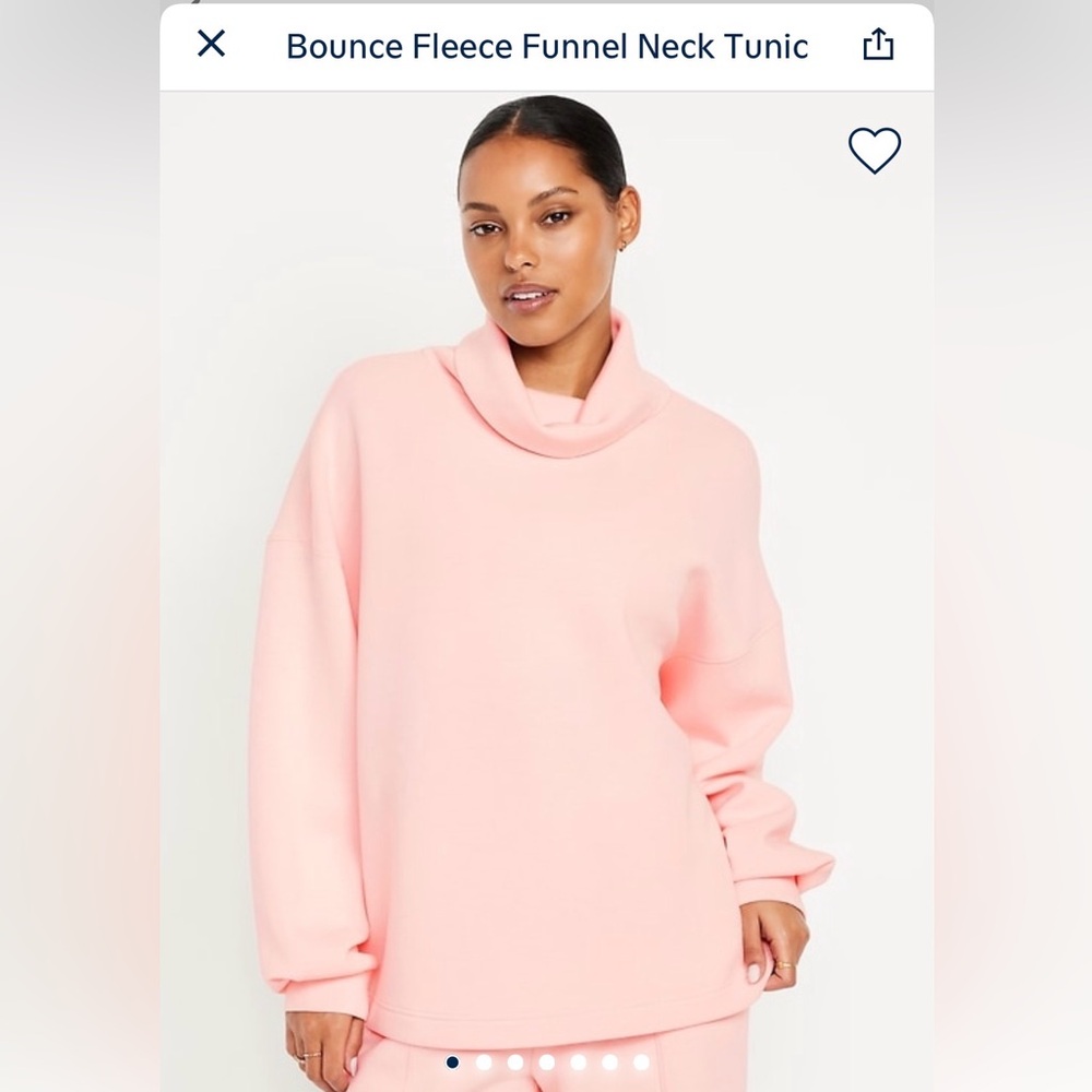 Old Navy Soft Pink bounce fleece oversized XXL